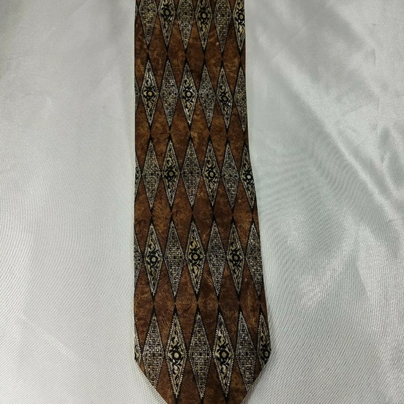 Hickey Freeman Tie Geometric Diamond Tie - Picture 4 of 4